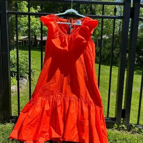 Anthropologie WHIT TWO Flouncy Ruffle Midi Dress NWT - Picture 3 of 9